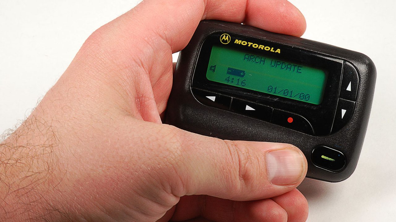 Pager in hand
