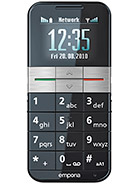 Emporia Elegance phone. Announced 2012. Features 1.8″ display, Infineon PMB7880 chipset, 1100 mAh battery, 1 MB storage, 2 MB RAM. Emporia Elegance